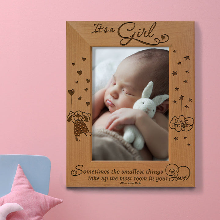 It's a Girl, Sometimes The Smallest Things Wood Frame