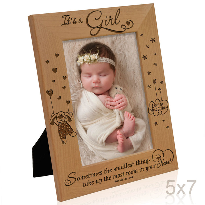 It's a Girl, Sometimes The Smallest Things Wood Frame
