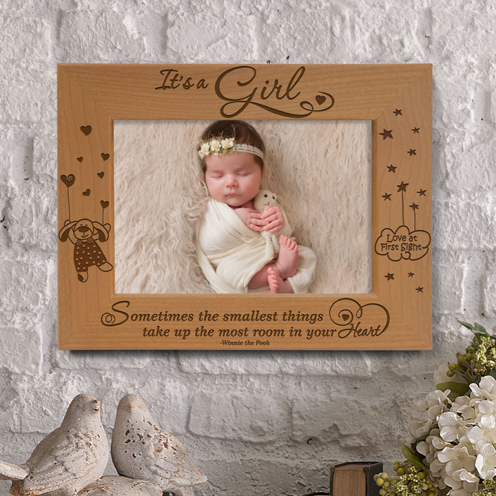 It's a Girl, Sometimes The Smallest Things Wood Frame
