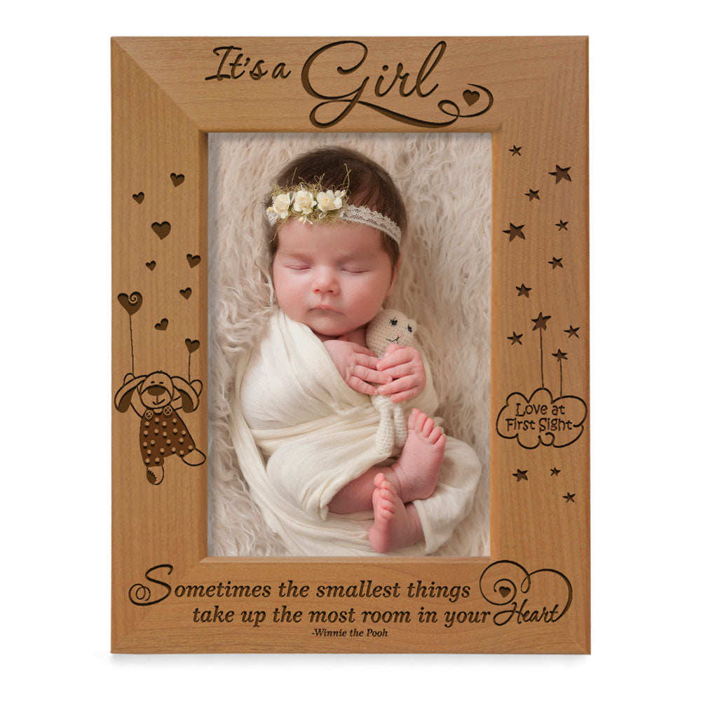 It's a Girl, Sometimes The Smallest Things Wood Frame