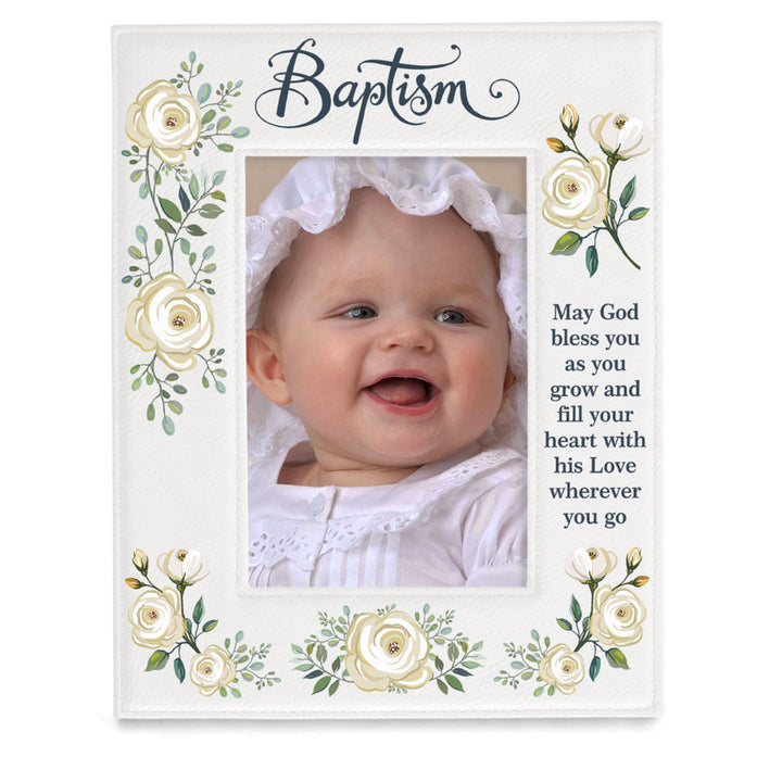 Baptism Color Leather Frame