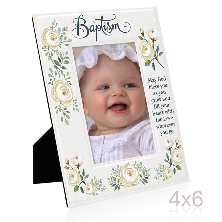 Baptism Color Leather Frame