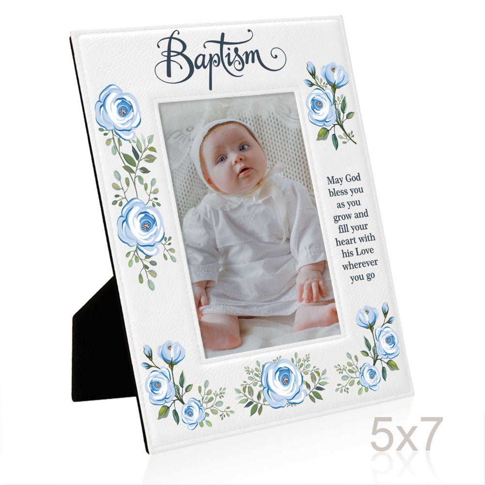Baptism Color Leather Frame