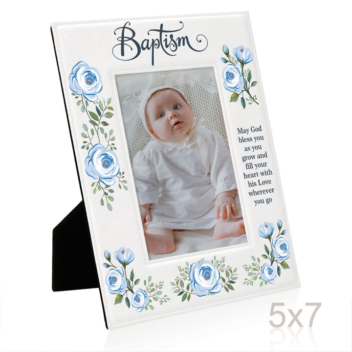 Baptism Color Leather Frame