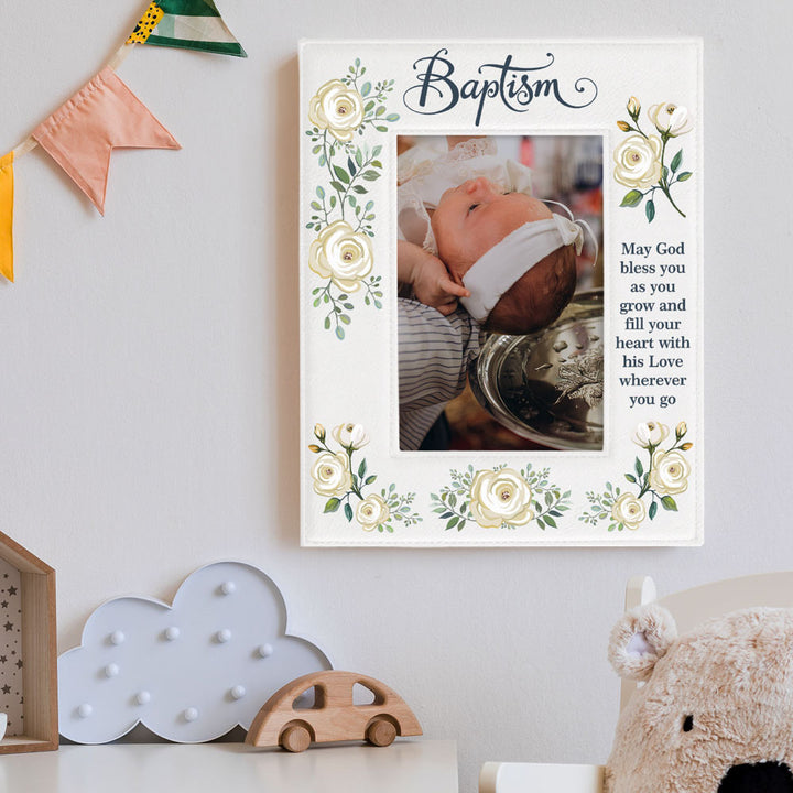 Baptism Color Leather Frame