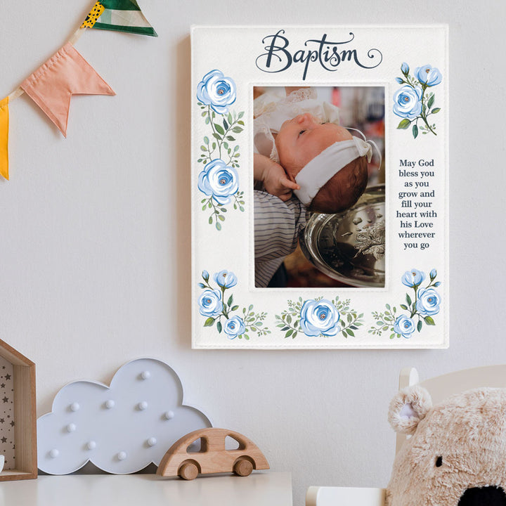 Baptism Color Leather Frame