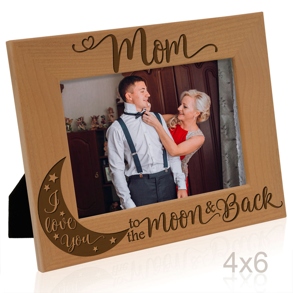 Mom Moon and Back Wood Frame, Mommy Moon and Back Wood Frame