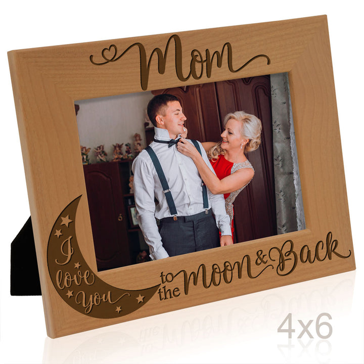 Mom Moon and Back Wood Frame, Mommy Moon and Back Wood Frame