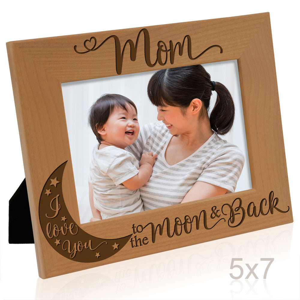 Mom Moon and Back Wood Frame, Mommy Moon and Back Wood Frame