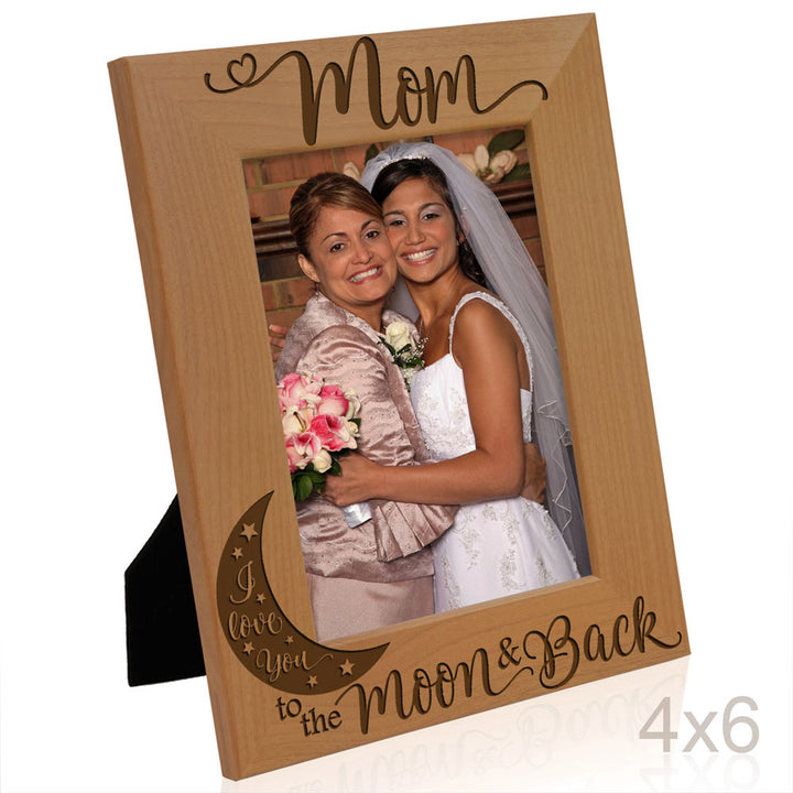 Mom Moon and Back Wood Frame, Mommy Moon and Back Wood Frame