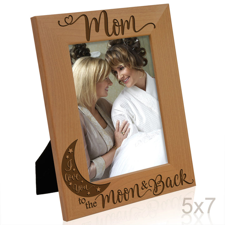 Mom Moon and Back Wood Frame, Mommy Moon and Back Wood Frame
