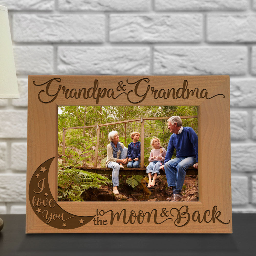 I Love You to the Moon and Back - Grandparents Frame