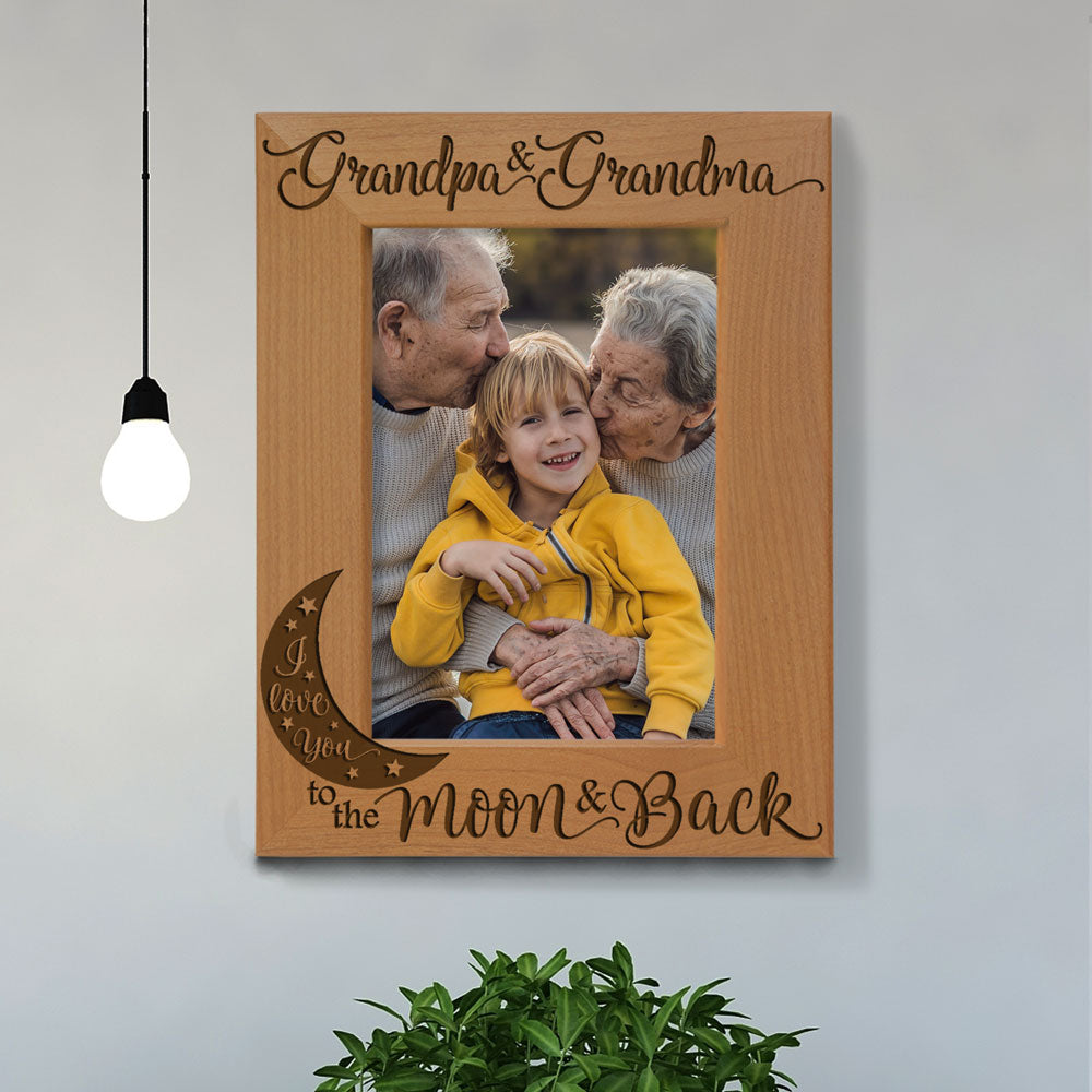 I Love You to the Moon and Back - Grandparents Frame