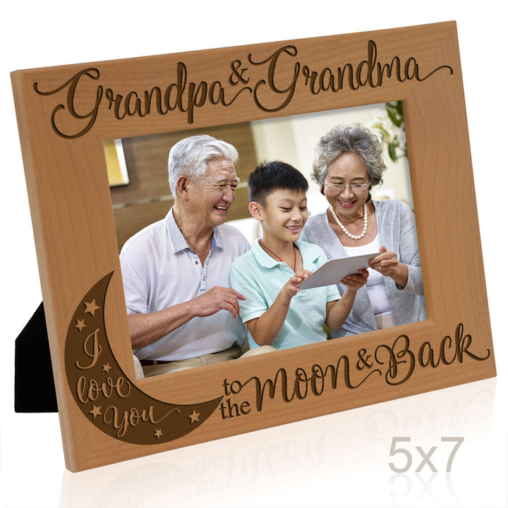 I Love You to the Moon and Back - Grandparents Frame