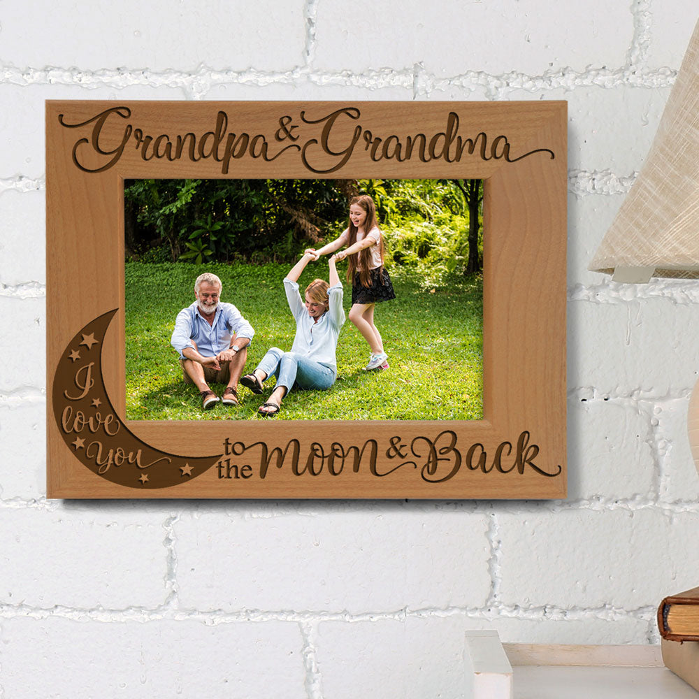 I Love You to the Moon and Back - Grandparents Frame