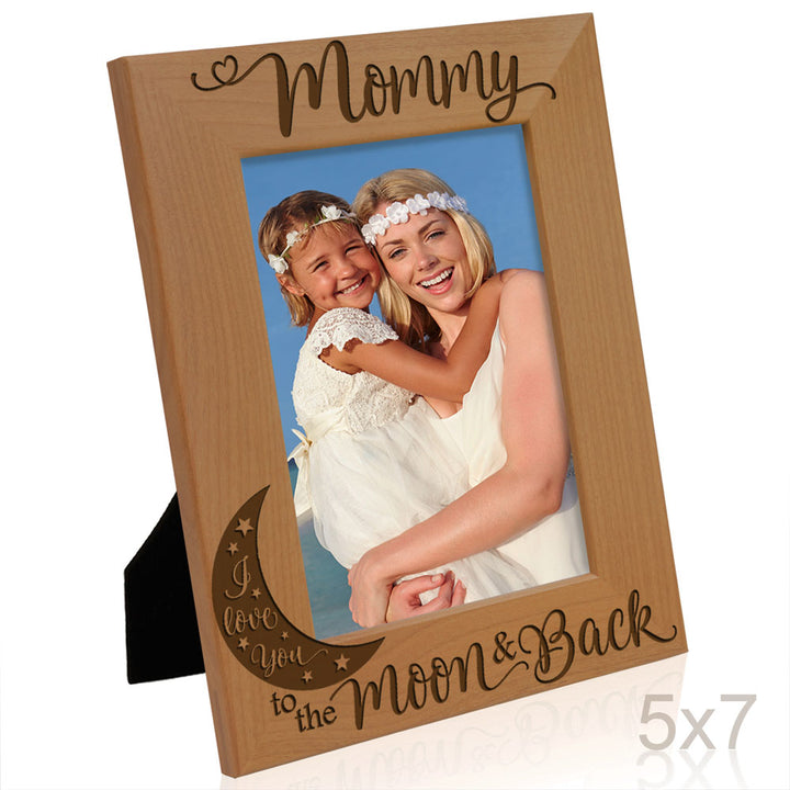 Mom Moon and Back Wood Frame, Mommy Moon and Back Wood Frame