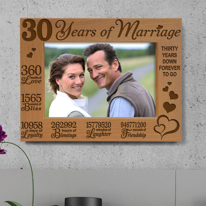 30th Anniversary Wood Frame