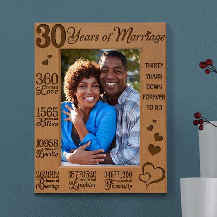 30th Anniversary Wood Frame