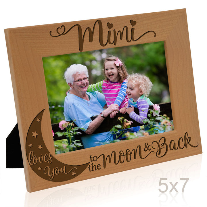 Mimi Moon and Back Wood Frame, I Love You Mimi Wood Frame