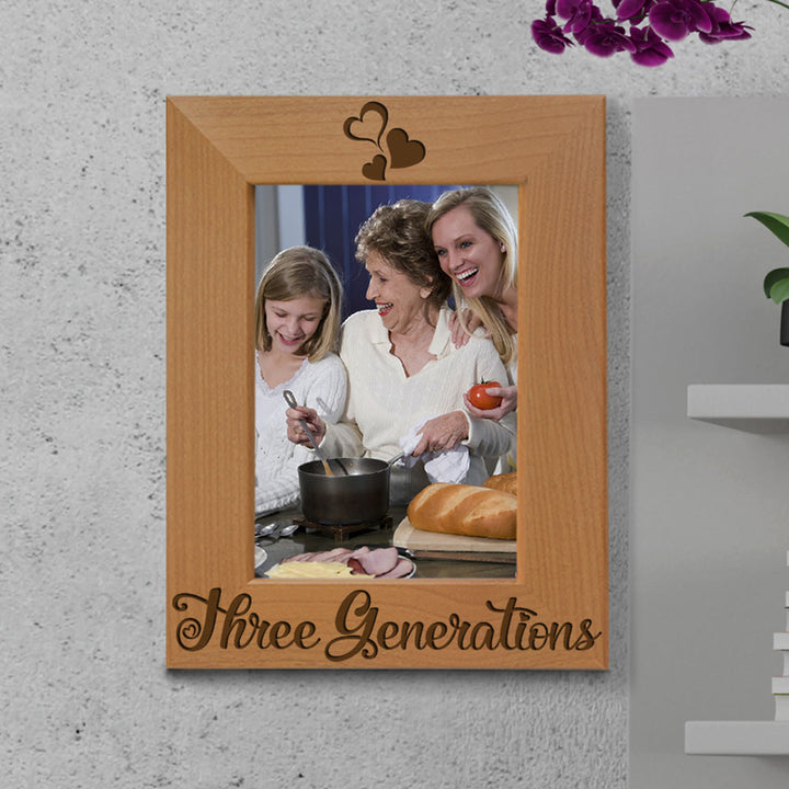 Three Generations One Family Wood Frame