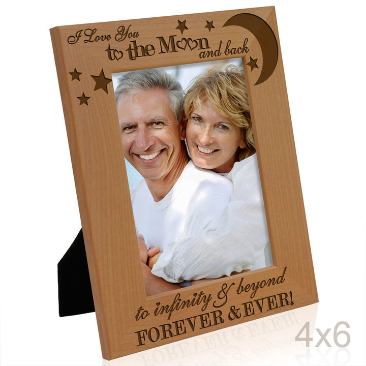 I Love You To The Moon Back Wood Frame