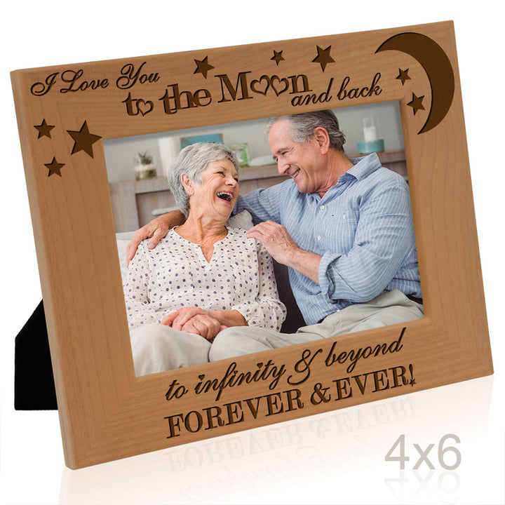 I Love You To The Moon Back Wood Frame